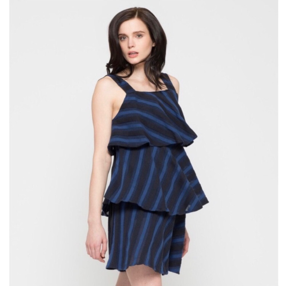 Ace & Jig Simone Stripe Tiered Ruffle Dress